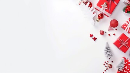 Fototapeta na wymiar Merry Christmas Background. Illustration AI Generative.