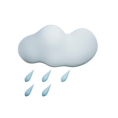 rainy weather icon, 3d render