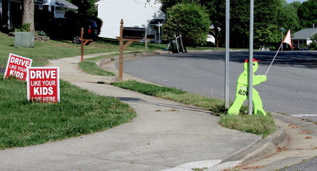 drive like your kids live here lawn