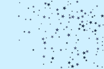Star confetti. Abstract casual confetti background. Bright design pattern.