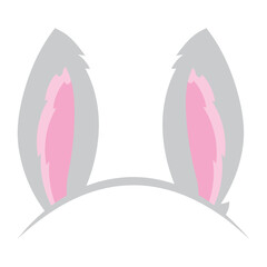 Isolated colored pair of rabbit ears Vector