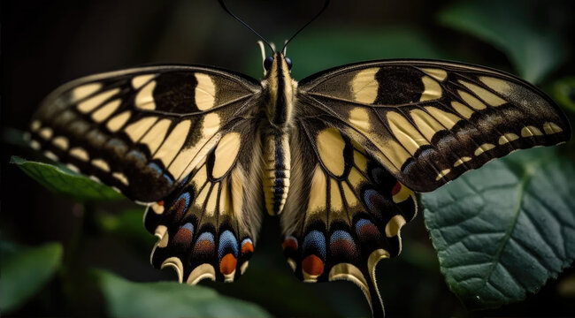 Giant Swallowtail Butterfly in Crisp Detail PNG Image.