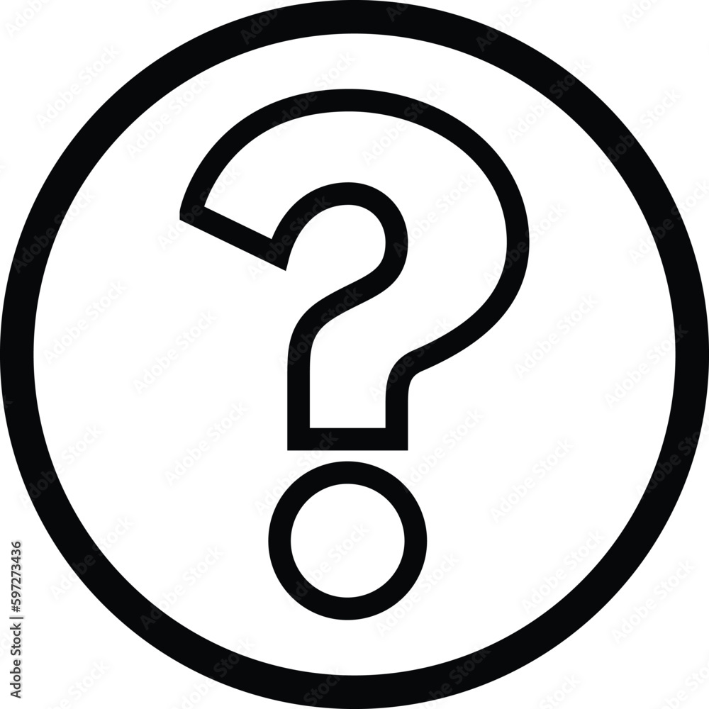 Poster question mark button . question icon circle . question icon symbol sign vector . help sign
