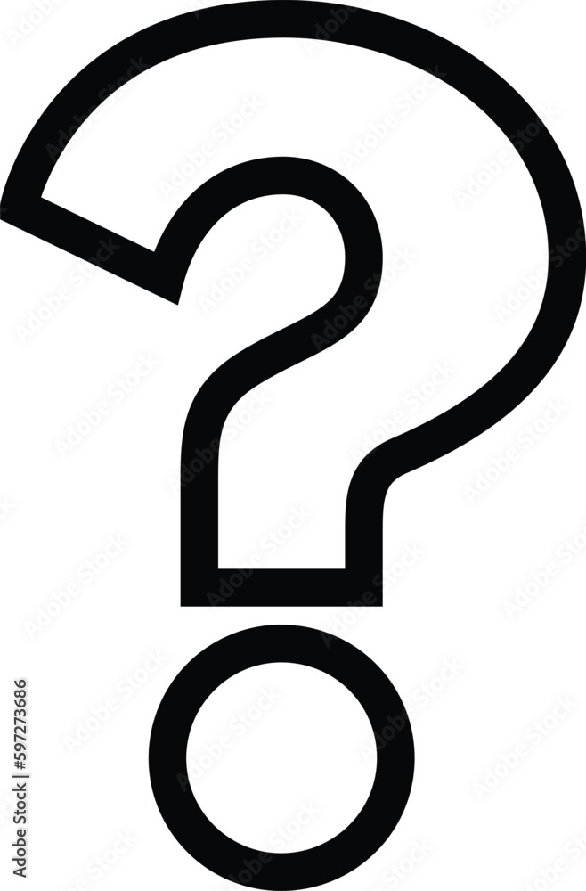 Poster question mark symbol . question icon in trendy line style . help sign icon vector