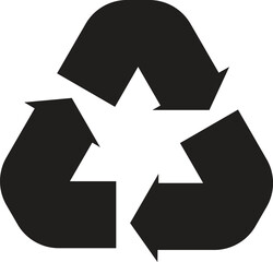 recycle symbol icon . recycle icon vector isolated on white background . reuse sign