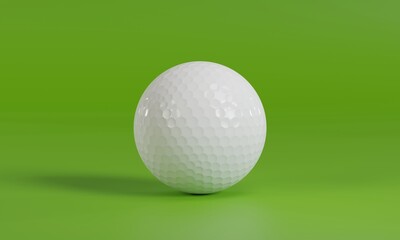 Golf ball in green background