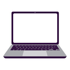 Isolated colored laptop icon image Vector