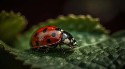 Title: Ladybug resting on a flower