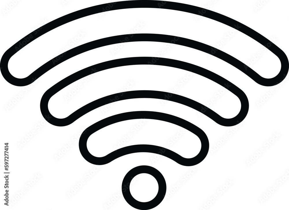 Poster wifi line icon vector for apps and web design. wireless network service vector icon . signal icon