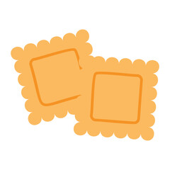 Isolated colored ravioli fast food icon Vector