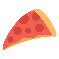 Isolated colored pizza fast food icon Vector
