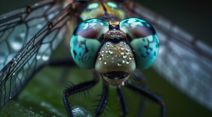 Delicate Dragonfly Wings on Full Display in Image.