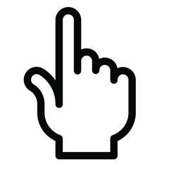 pointing hand cursor line icon vector illustration
