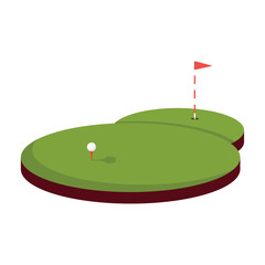 Isolated colored golf field icon Vector