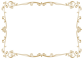 Calligraphic frame and page decoration. Vector illustration.
