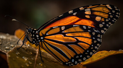The Intricate Details of a Monarch Butterfly's Wings in High-Resolution PNG.