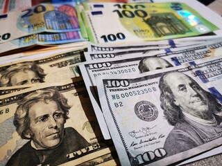 Background of US dollar bills. financial concept