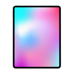 New version of realistic frameless premium tablet mock up in trendy thin frame design