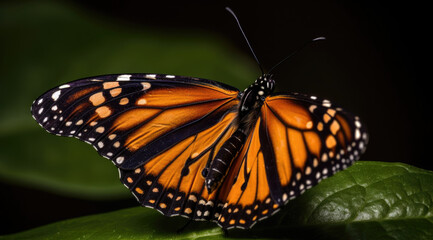 Fototapeta premium Breathtaking closeup showcases vibrant orange and blue hues.