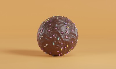 chocolate in brown isolated background