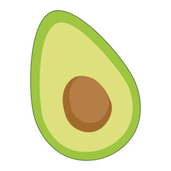 Isolated colored avocado fruit icon Vector