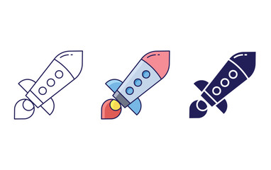 Rocket vector icon