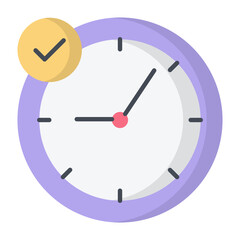 Time Security Flat Icon