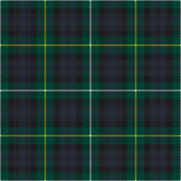 Campbell of Argyll modern tartan plaid. Scottish pattern fabric swatch close-up. 