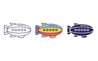 Blimp vector icon © Icongeek26
