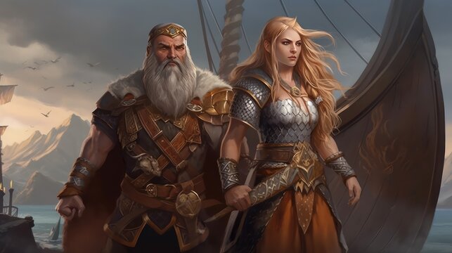 World inspired by Norse mythology, with fierce Vikings, epic battles, and divine creatures