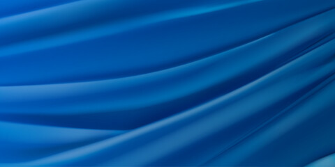 Background of blue fabric with several folds