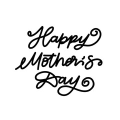 Happy Mother’s day hand drawn text
