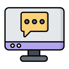 Online Help Line Color Icon