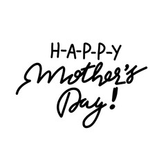 Fototapeta na wymiar Happy Mother’s day hand drawn text