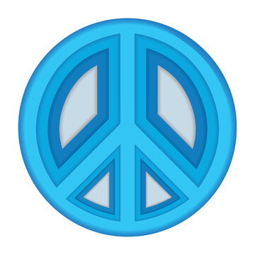 Isolated colored peace symbol with layers Vector