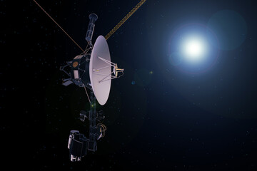 A space probe in deep space. Elements of this image furnished NASA. © Artsiom P