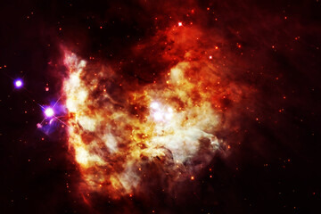 Fototapeta na wymiar The red cosmic nebula. Elements of this image furnished NASA.