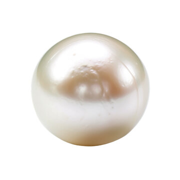 closeup of pearl on white background. Generative AI