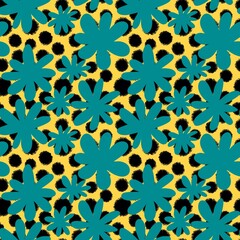 Floral summer seamless flower pattern for fabrics and textiles and packaging and gifts and cards and linens and kids