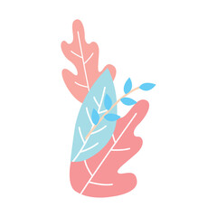 Isolated colored seasonal leaf icon Vector