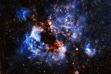 Obraz na płótnie Canvas A beautiful cosmic nebula. Elements of this image furnished NASA.