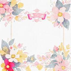 Watercolor Various Flowers, Roses, Peony Flowers, Wedding Illustrations