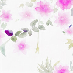 Watercolor Various Flowers, Roses, Peony Flowers, Wedding Illustrations