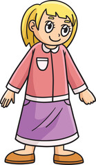 Mother Cartoon Colored Clipart Illustration