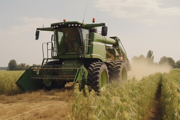Fototapeta premium illustration, cannabis production harvest, generative ai