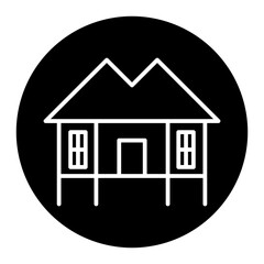 House on stilts icon