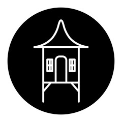 House on stilts icon