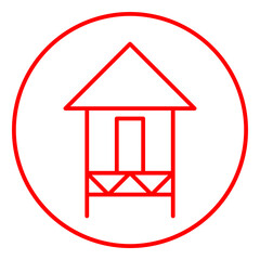 House on stilts icon