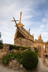  Colomares castle in Benalmadena, dedicated of Christopher Columbus - Spain