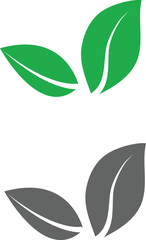 green leaf  sign for green energy and herbals vector eps 